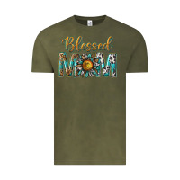 Vintage Olive western blessed mom with sunflower Vintage Tee - texasbilliewilder