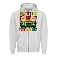 Dove Grey juneteenth freedom day Zipper Hoodie - Artiststas