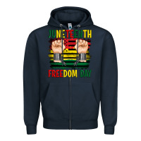 Navy juneteenth freedom day Zipper Hoodie - Artiststas