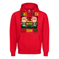 Red juneteenth freedom day Zipper Hoodie - Artiststas