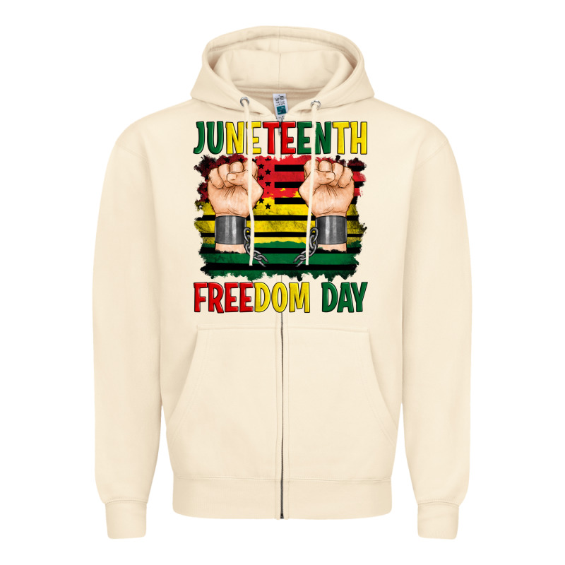 Juneteenth Freedom Day Zipper Hoodie by Artiststas | Teevron