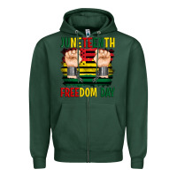Sports Green juneteenth freedom day Zipper Hoodie - Artiststas