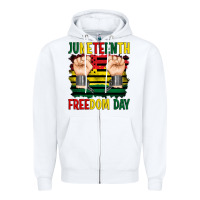White juneteenth freedom day Zipper Hoodie - Artiststas