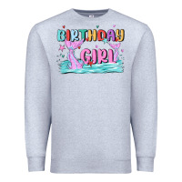 Heather Grey birthday girl Premium Sweatshirt - MaliasSmallBusiness