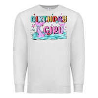 Oatmeal Heather birthday girl Premium Sweatshirt - MaliasSmallBusiness