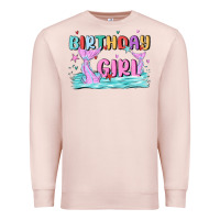 Pale Pink birthday girl Premium Sweatshirt - MaliasSmallBusiness