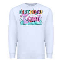 White birthday girl Premium Sweatshirt - MaliasSmallBusiness