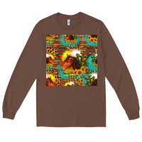 Chestnut desert horse seamless patern Long Sleeve Tee - HRA Design Shop