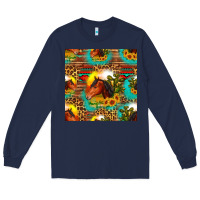 Navy desert horse seamless patern Long Sleeve Tee - HRA Design Shop