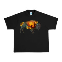 Black sunflower bison Urban Heavy Tee - RanaPortraitStore