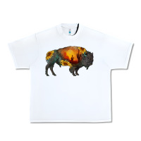 White sunflower bison Urban Heavy Tee - RanaPortraitStore