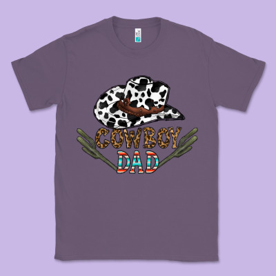 Cowboy Dad Classic Tee Designed By Cowhidedigitalart