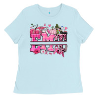 Baby Blue emt cancer and fall Ladies Tee - AdoDesignShop