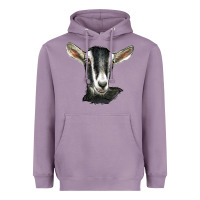 Lavender alpine goat head Heavyweight Hoodie - LillyAllenDesigns