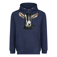Navy alpine goat head Heavyweight Hoodie - LillyAllenDesigns