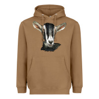 Toasted Coconut alpine goat head Heavyweight Hoodie - LillyAllenDesigns