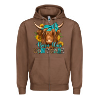 Chestnut barn hair don't care long haired cow Zipper Hoodie - Jasminsmagicworld