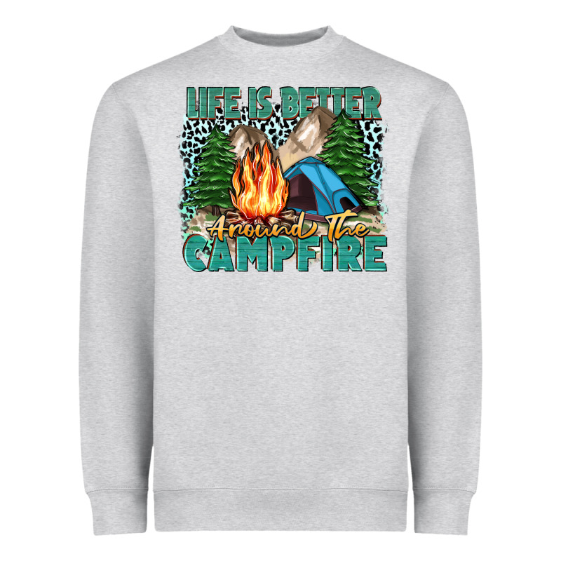 Life Is Better Around The Campfire Heavyweight Sweatshirt by Zillion Design Studio | Teevron