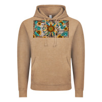 Vintage Coffee western sunflower and gemstone license plate Vintage Hoodie - RanaPortraitStore