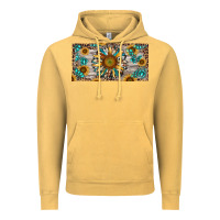 Vintage Mustard western sunflower and gemstone license plate Vintage Hoodie - RanaPortraitStore