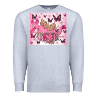 Heather Grey breast cancer nails hope Premium Sweatshirt - MaliasSmallBusiness