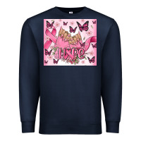 Navy breast cancer nails hope Premium Sweatshirt - MaliasSmallBusiness