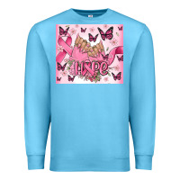Ocean Blue breast cancer nails hope Premium Sweatshirt - MaliasSmallBusiness