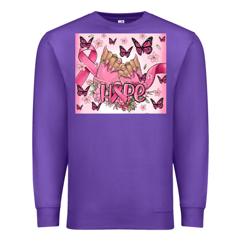 Breast Cancer Nails Hope Premium Sweatshirt by MaliasSmallBusiness | Teevron
