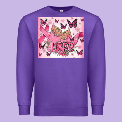 Breast Cancer Nails Hope Premium Sweatshirt Designed By Maliassmallbusiness