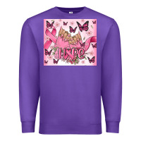 Purple breast cancer nails hope Premium Sweatshirt - MaliasSmallBusiness