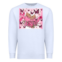 White breast cancer nails hope Premium Sweatshirt - MaliasSmallBusiness