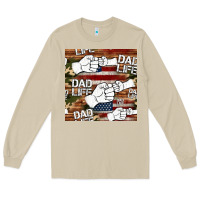 Mushroom dad life fist bump seamless pattern Long Sleeve Tee - HRA Design Shop