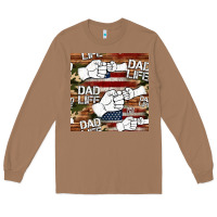 Toasted Coconut dad life fist bump seamless pattern Long Sleeve Tee - HRA Design Shop