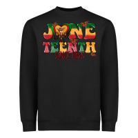 Black juneteenth since 1865 with heart Heavyweight Sweatshirt - texasbilliewilder