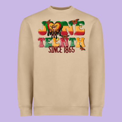 Heavyweight Sweatshirt juneteenth since 1865 with heart