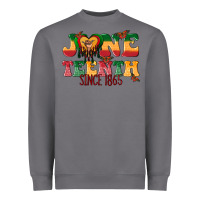 Storm juneteenth since 1865 with heart Heavyweight Sweatshirt - texasbilliewilder
