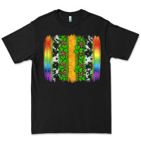 Black st patricks day rainbow brushstroke Premium Tee - Artiststas