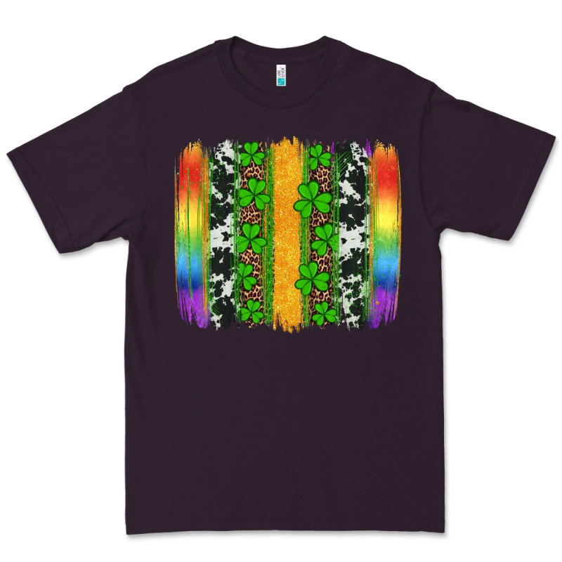 St Patricks Day Rainbow Brushstroke Premium Tee by Artiststas | Teevron
