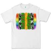 White st patricks day rainbow brushstroke Premium Tee - Artiststas