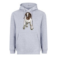 Heather Grey baby boer goat Heavyweight Hoodie - LillyAllenDesigns