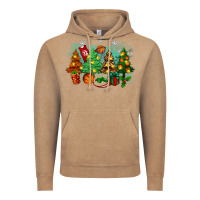 Vintage Coffee christmas trees with basketball Vintage Hoodie - Zillion Design Studio