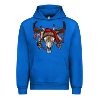 Cobalt Western Christmas Bull Skull Urban Hoodie - RanaPortraitStore