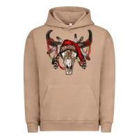 Pigment Burro Western Christmas Bull Skull Urban Hoodie - RanaPortraitStore