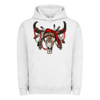 Pigment Lunar Rock Western Christmas Bull Skull Urban Hoodie - RanaPortraitStore