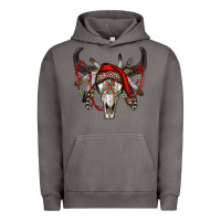 Pigment Tornado Western Christmas Bull Skull Urban Hoodie - RanaPortraitStore