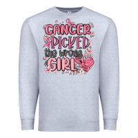 Heather Grey cancer picked the wrong girl malia Premium Sweatshirt - MaliasSmallBusiness