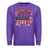 Purple cancer picked the wrong girl malia Premium Sweatshirt - MaliasSmallBusiness