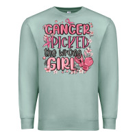 Seafoam cancer picked the wrong girl malia Premium Sweatshirt - MaliasSmallBusiness