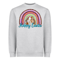 Heather Grey happy easter rainbow bunny Heavyweight Sweatshirt - RanaPortraitStore