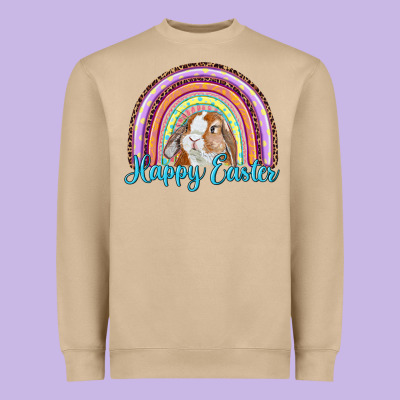 Heavyweight Sweatshirt happy easter rainbow bunny